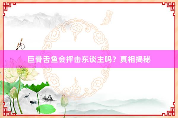 巨骨舌鱼会抨击东谈主吗？真相揭秘